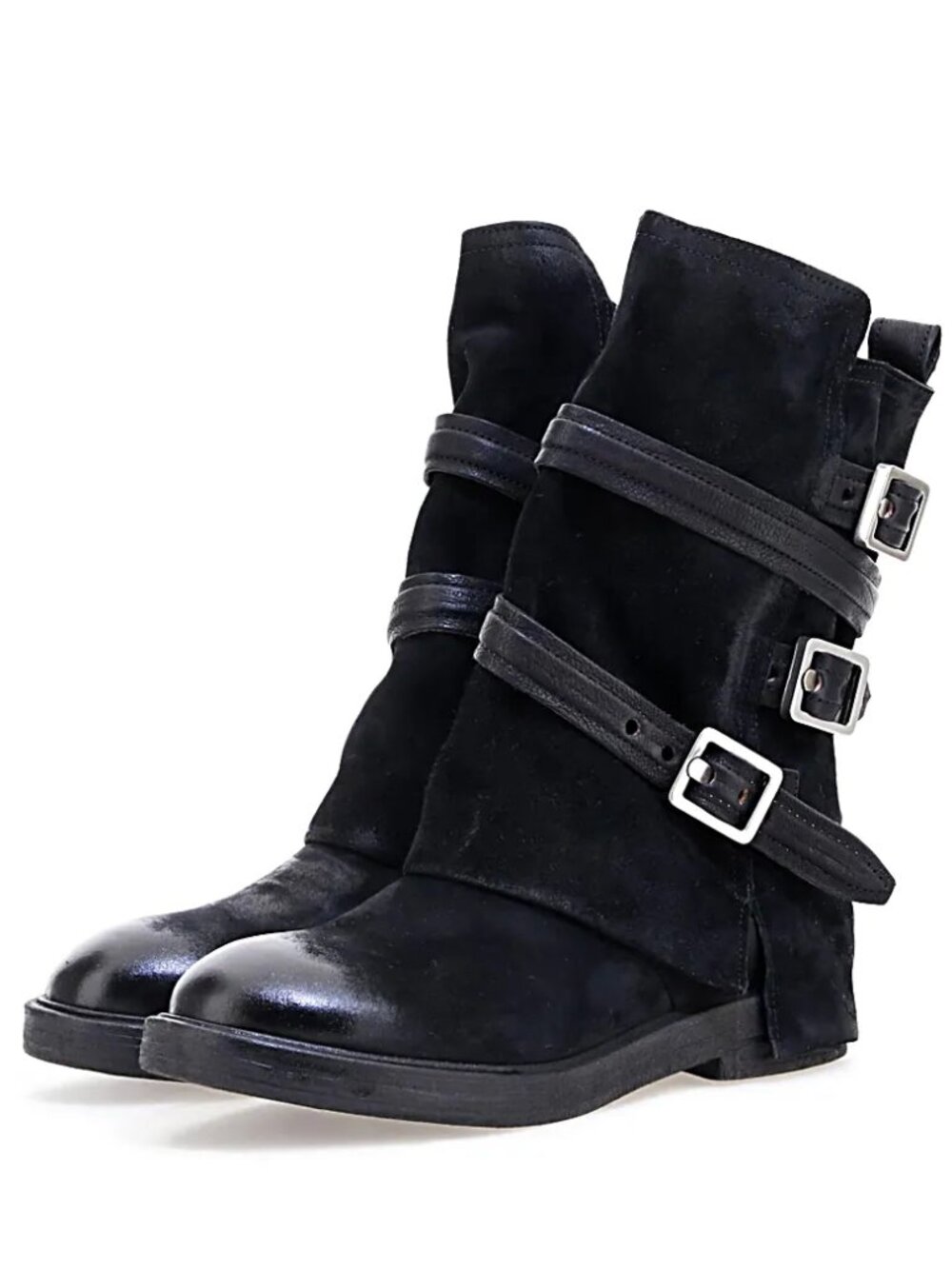 A.S.98 Suede Paulie Boots -Black-